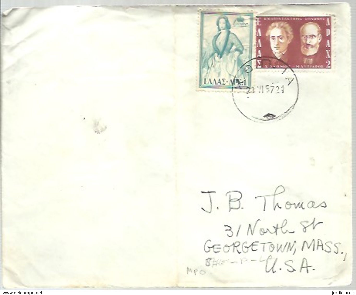 LETTER 1957 - Cartas & Documentos