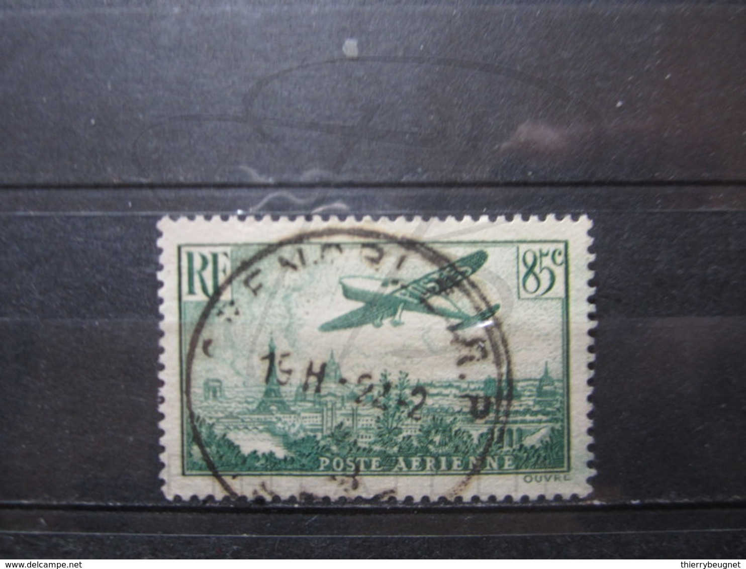 VEND BEAU TIMBRE DE POSTE AERIENNE DE FRANCE N° 8 !!! - 1927-1959 Matasellados