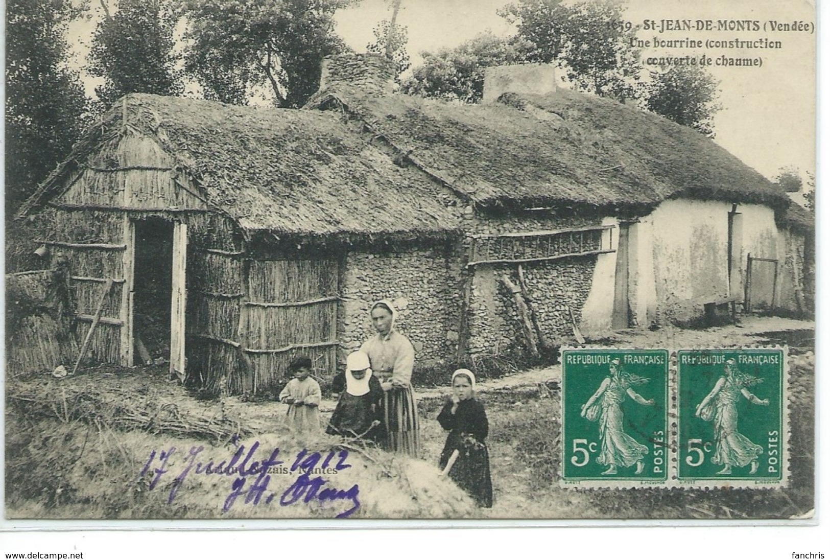 Saint-jean De Monts-Une Bourrine -(construction Couverte De Chaume) - Saint Jean De Monts