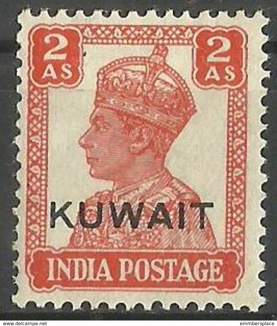 Kuwait - 1945 Overprint On India King George VI 2a MH *     SG  57   Sc 64 - Kuwait