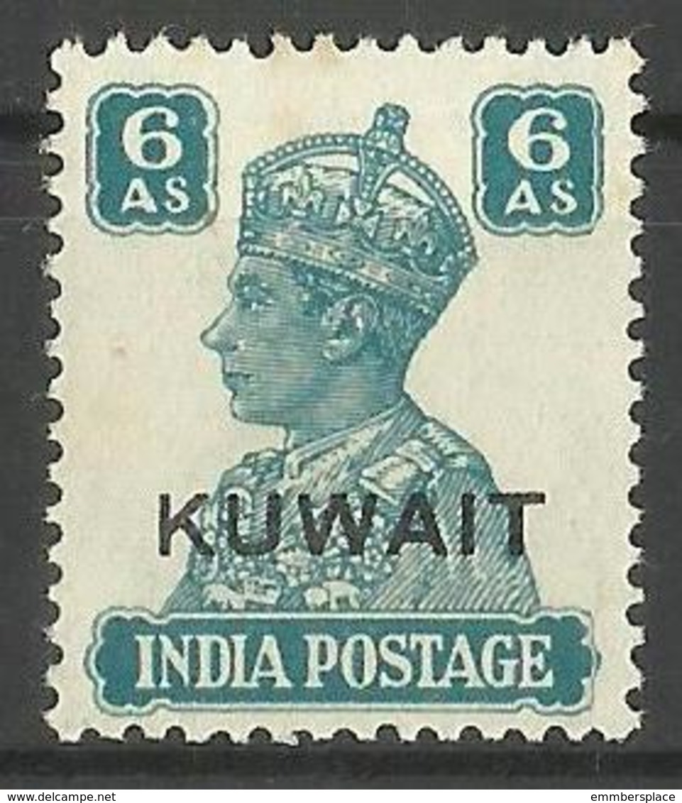 Kuwait - 1945 Overprint On India King George VI 6a MH *     SG  60a   Sc 68 - Kuwait