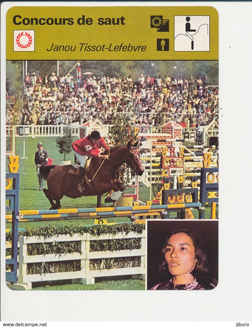 Janou Tissot-Lefebvre Equitation JO Mexico 1968 Concours De Saut Hippique Hippisme Sport équestre1FICH-DIV1 - Sports