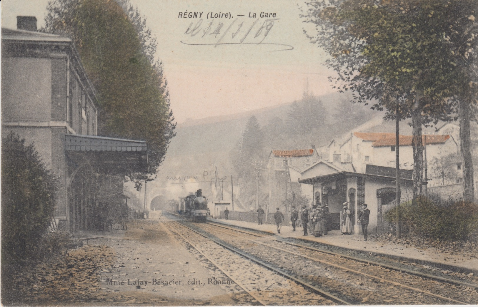 FRANCIA - REGNY (LOIRE) - STAZIONE - LA GARE - TRENO - VIAGGIATA - Altri & Non Classificati