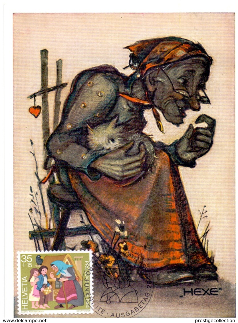 HELVETIA  SWISS HUMMEL HEXE  MAXIMUM   POST CARD  (GENN201528) - Impressionismo