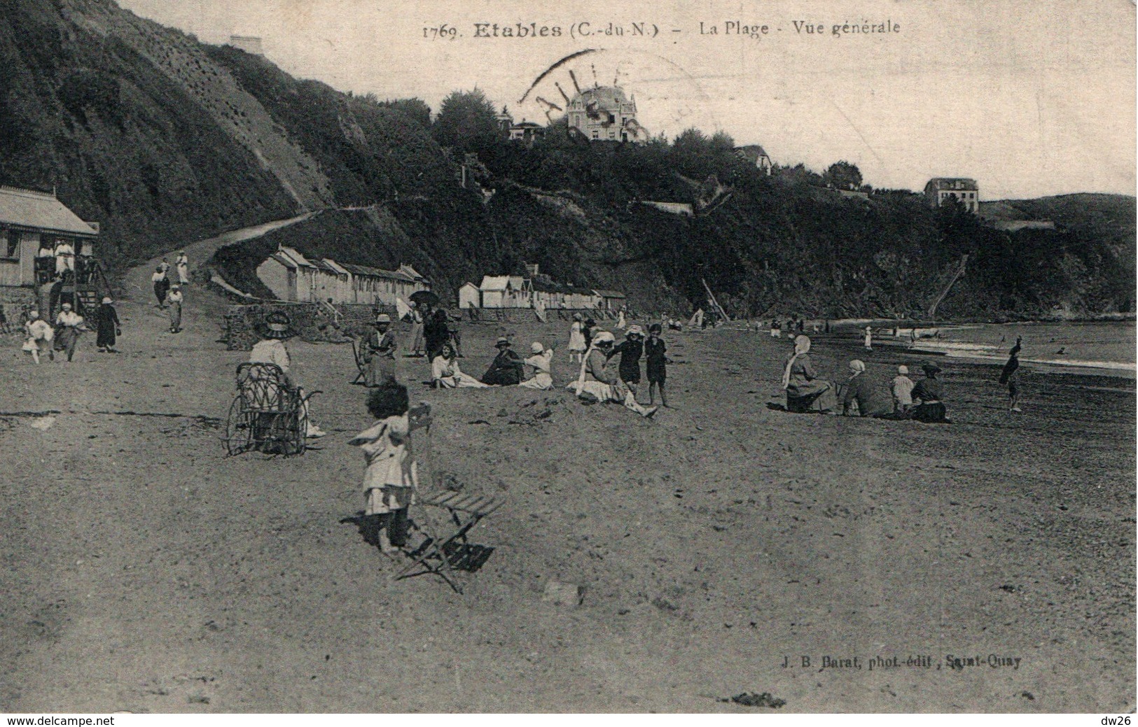 Etables-sur-Mer (Côtes-du-Nord) La Plage, Vue Générale - Edition J. B. Barat - Carte N° 1769 - Etables-sur-Mer