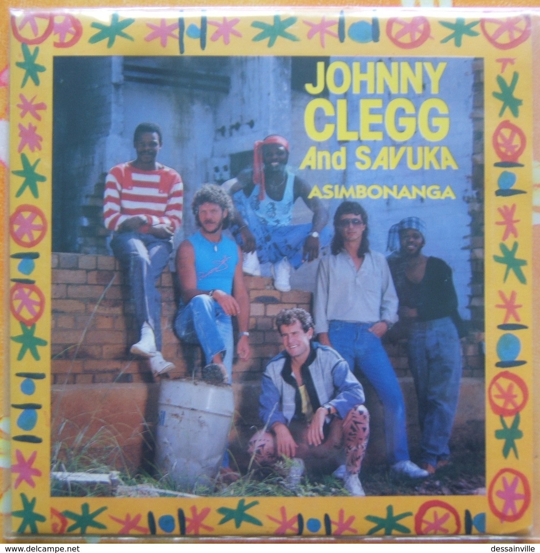 45 Tours JOHNNY CLEGG AND SAVUKA - ASIMBONANGA / BERLIN WALL - World Music