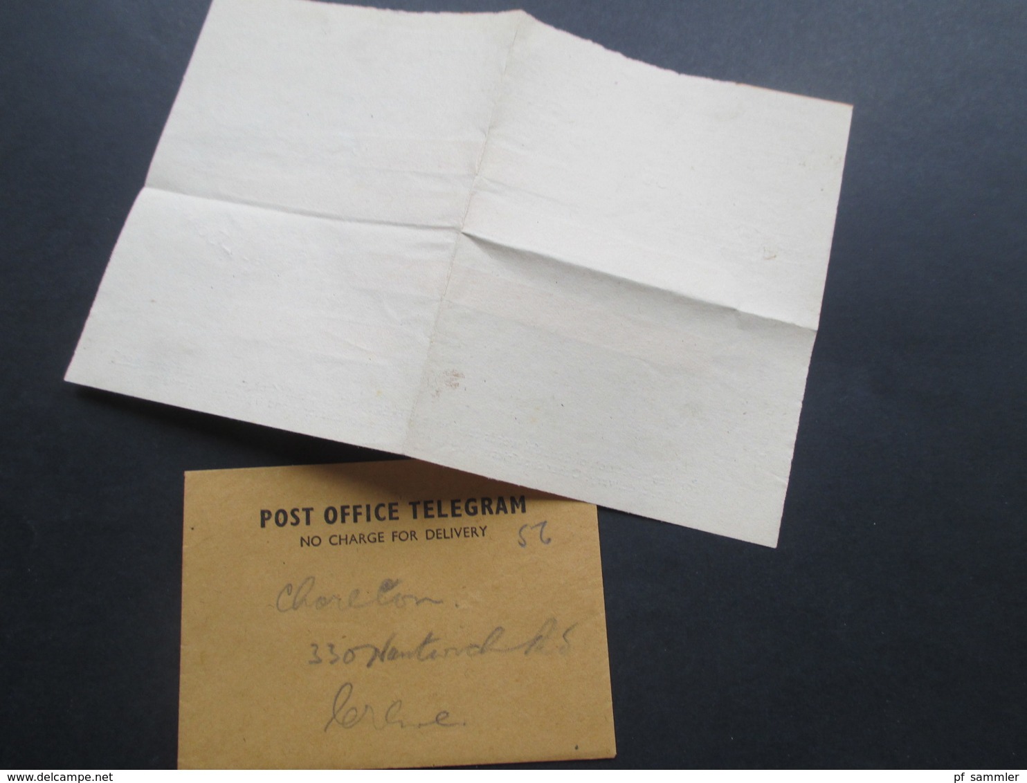 GB 20.Feb.1945 Post Office Telegram mit originalumschlag! aus Rowsley / Crewe Town B.O. Crewe Cheshire