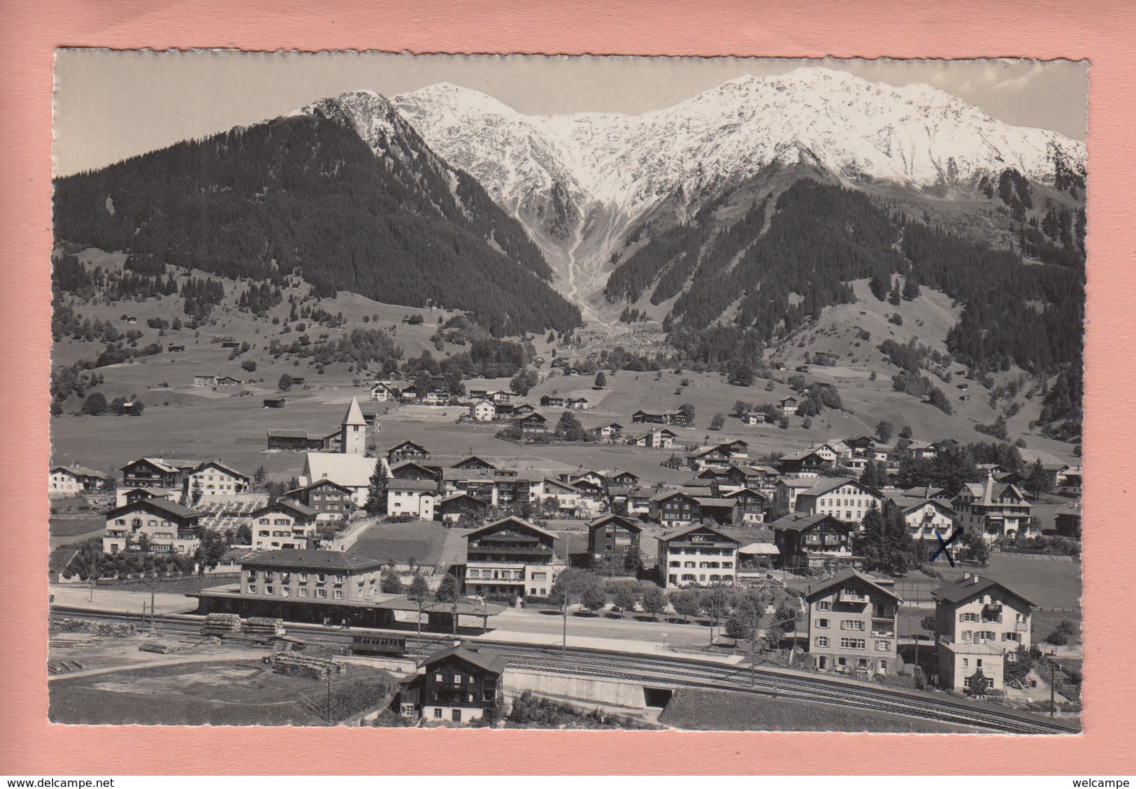 OUDE POSTKAART- ZWITSERLAND - SCHWEIZ - SUISSE -    TRAIN STATION - KLOSTERS - Klosters