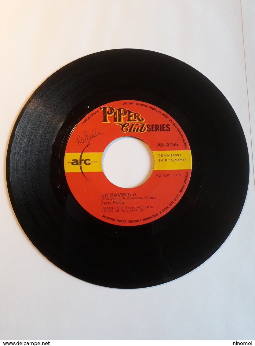 Patty Pravo  -  1968. La Bambola  -  Piper Club Series - AN 4155 - Disco, Pop