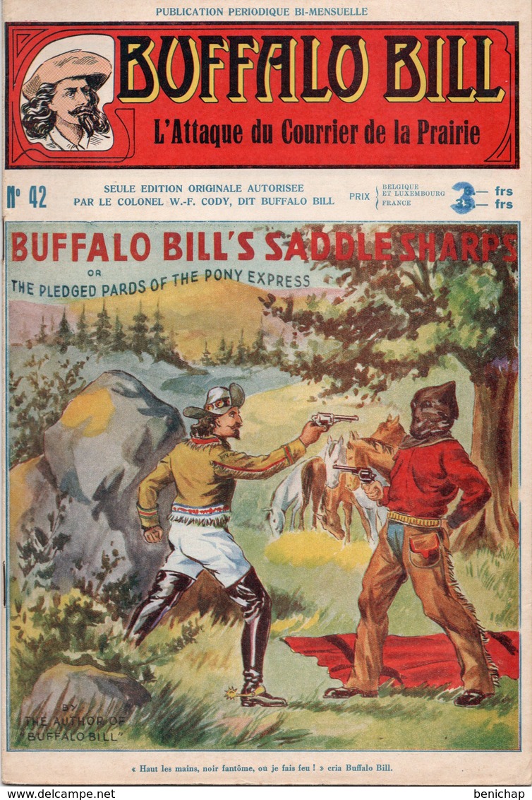 EO BUFFALO BILL N* 42 - L'ATTAQUE DU COURRIER DE LA PRAIRIE -  LE HEROS DU FAR-WEST -  EDITION ATLAS. - Aventure