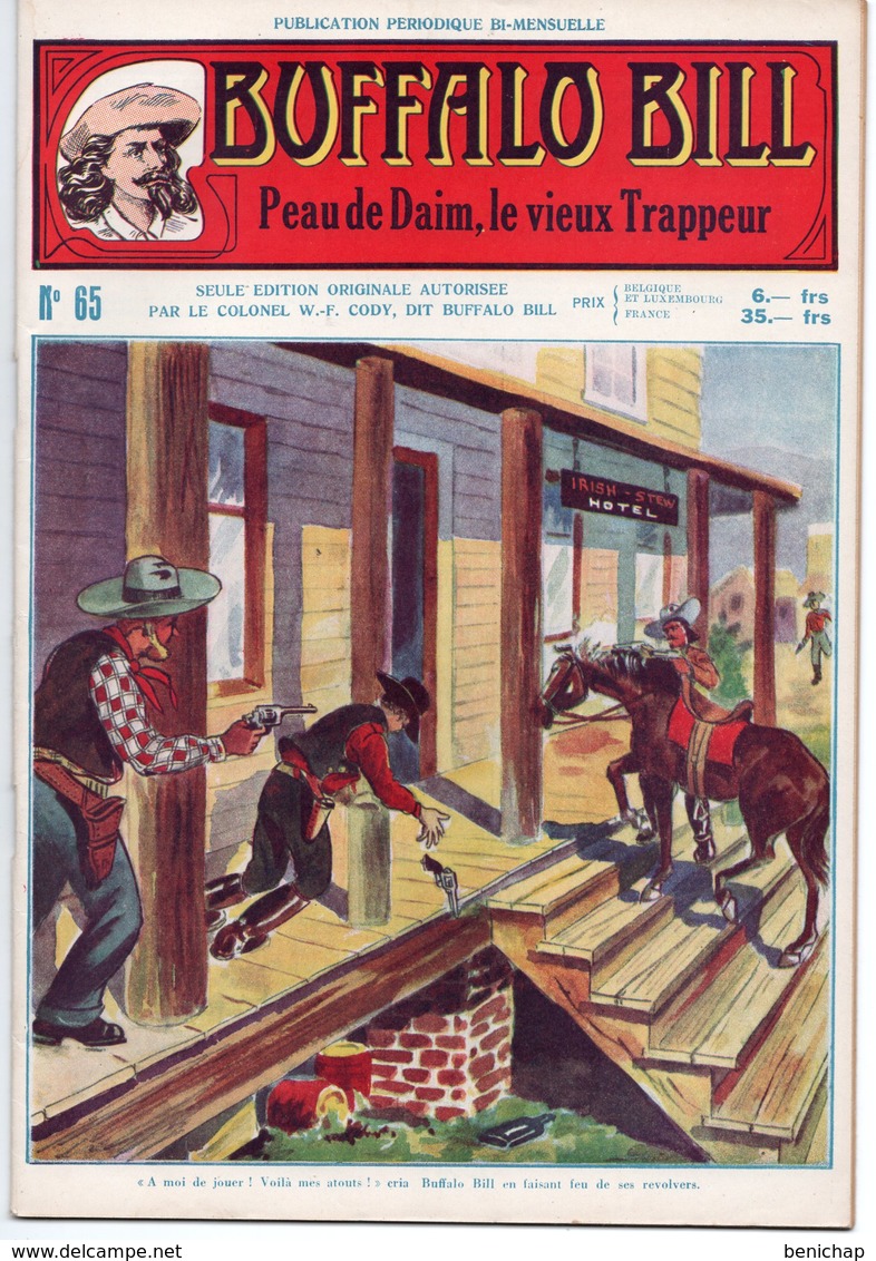 EO BUFFALO BILL N* 65 - PEAU DE DAIM, LE VIEUX TRAPPEUR -  LE HEROS DU FAR-WEST -  EDITION ATLAS. - Aventure