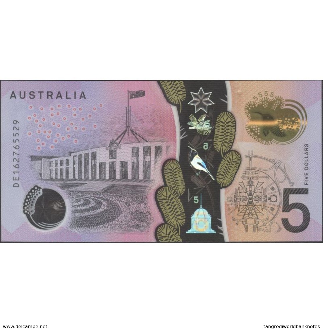 TWN - AUSTRALIA 62 - 5 Dollars 2016 Polymer - Prefix DE - Signatures: Stevens & Fraser﻿ UNC - 2005-... (Polymer)