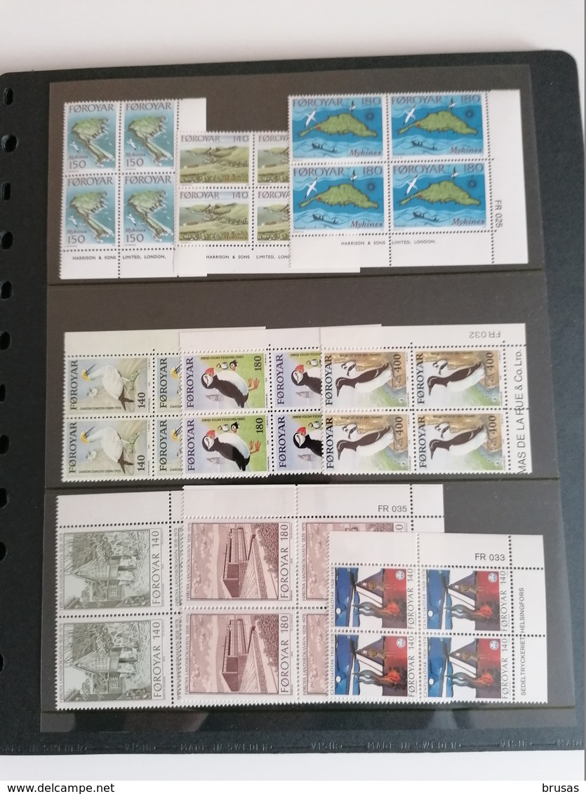 Faroe Islands Collection 1977-1989 Block Of 4 MNH ** Catalog Value Above 450€ - Féroé (Iles)