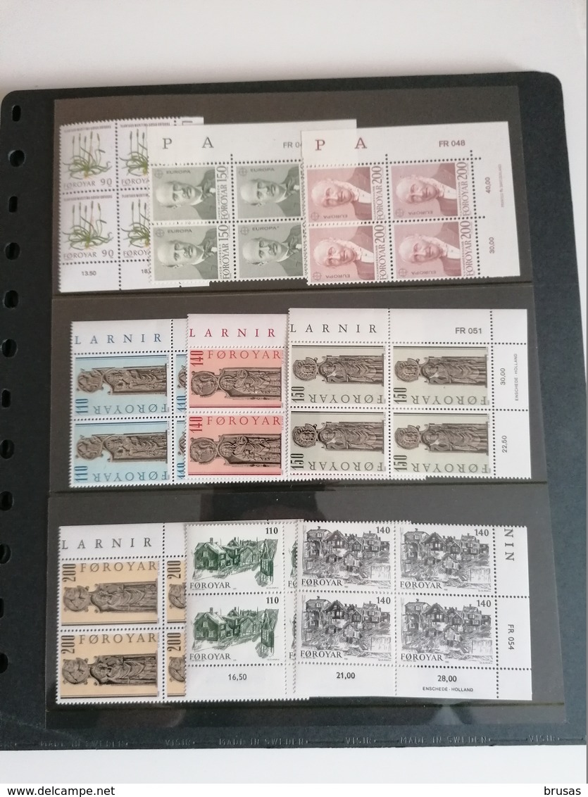 Faroe Islands Collection 1977-1989 Block Of 4 MNH ** Catalog Value Above 450€ - Féroé (Iles)