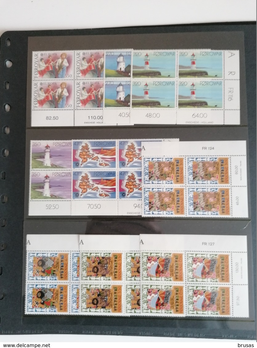 Faroe Islands Collection 1977-1989 Block of 4 MNH ** Catalog Value Above 450€