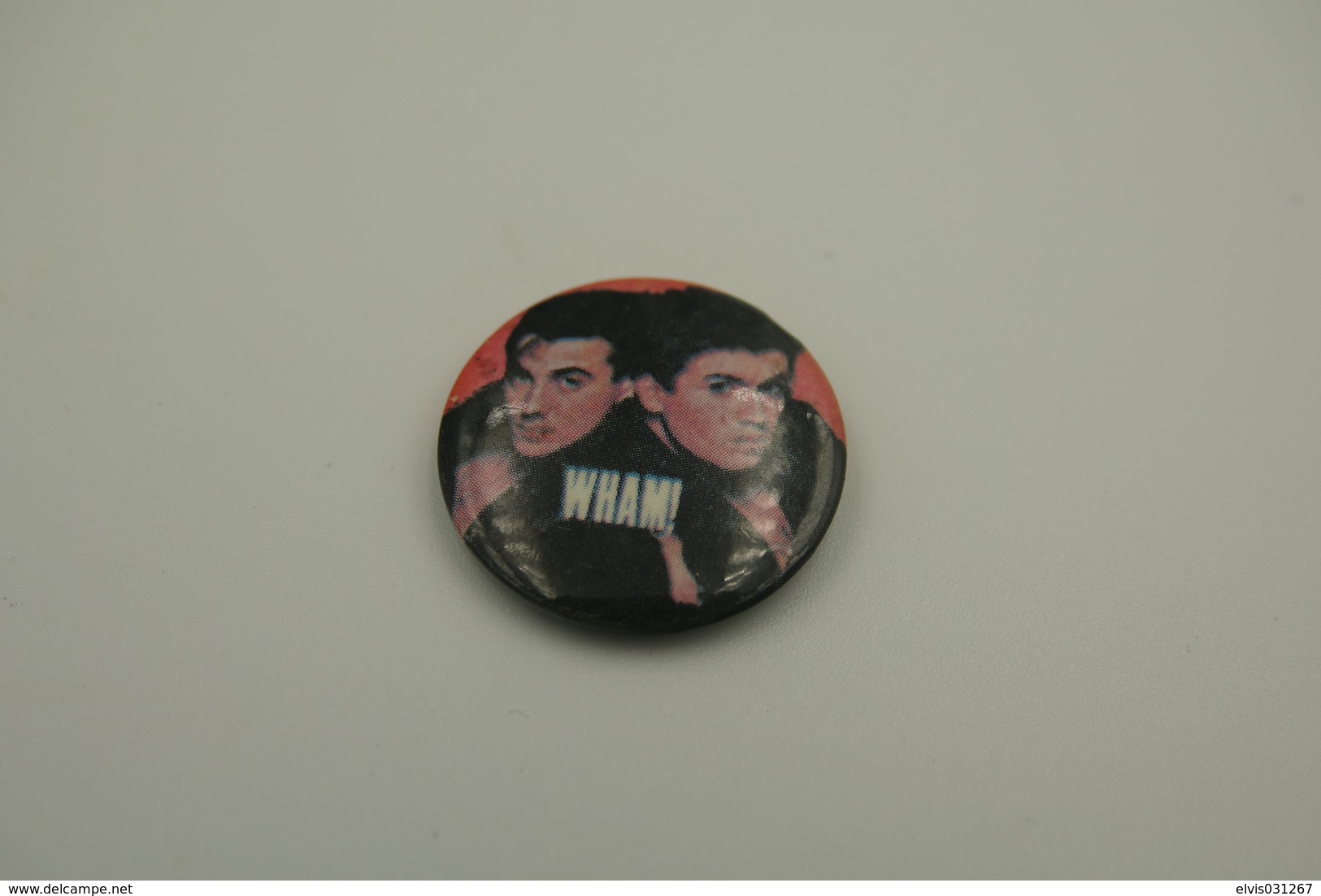 Vintage BUTTON: WHAM *** - 1 INCH - Speld - Epingle - Badge - Pinback - RaRe - ORIGINAL 1980's -pop - Non Classés