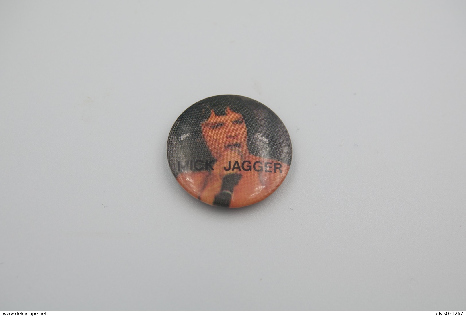 Vintage BUTTON: MICK JAGGER ROLLING STONES *** - 1 INCH - Speld - Epingle - Badge - Pinback - RaRe - ORIGINAL 1980's - Non Classés