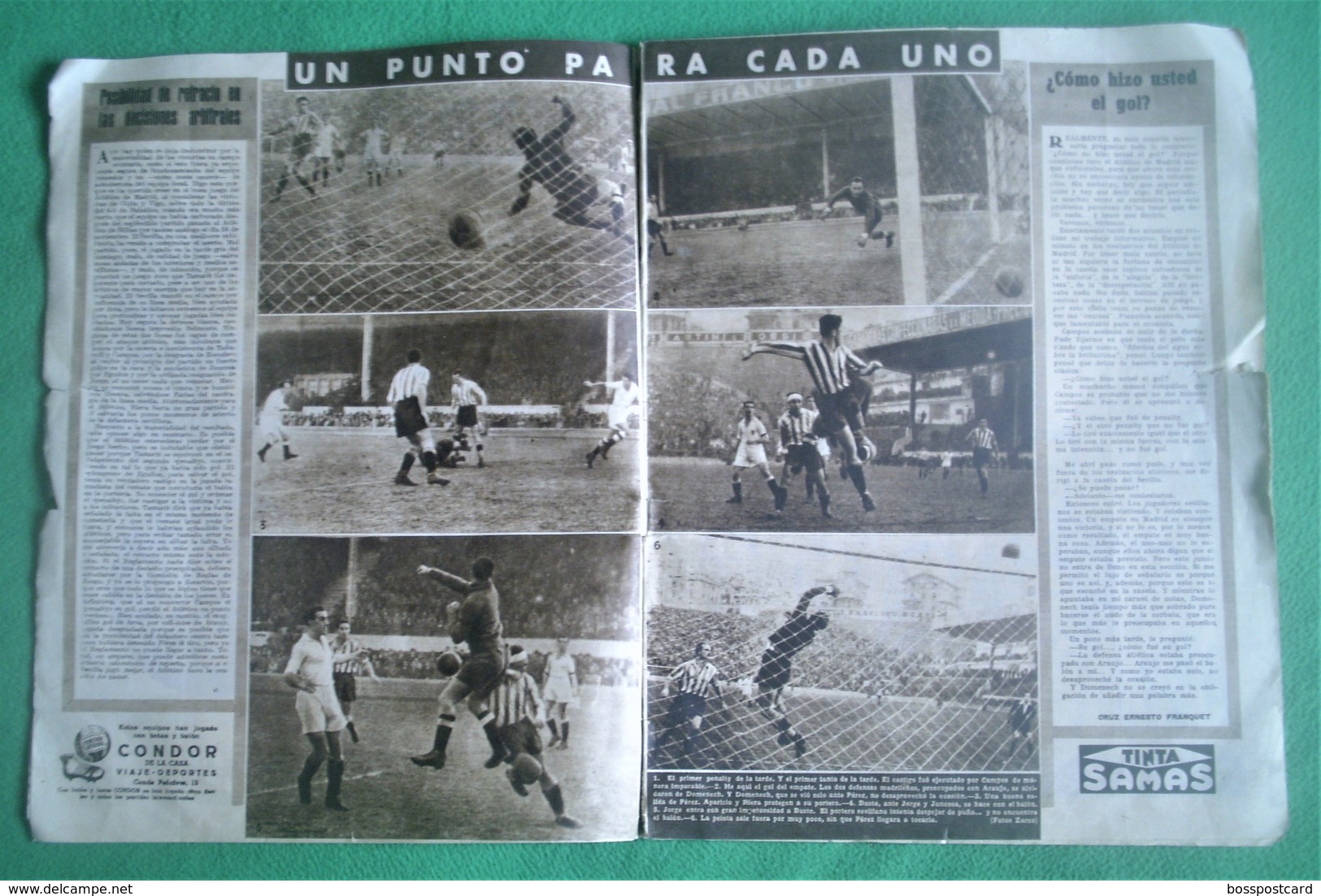 Madrid - Barcelona -  España - Periódico A Marca De 1947 - Fútbol - Football - Estadio - Stadium - [4] Tematica
