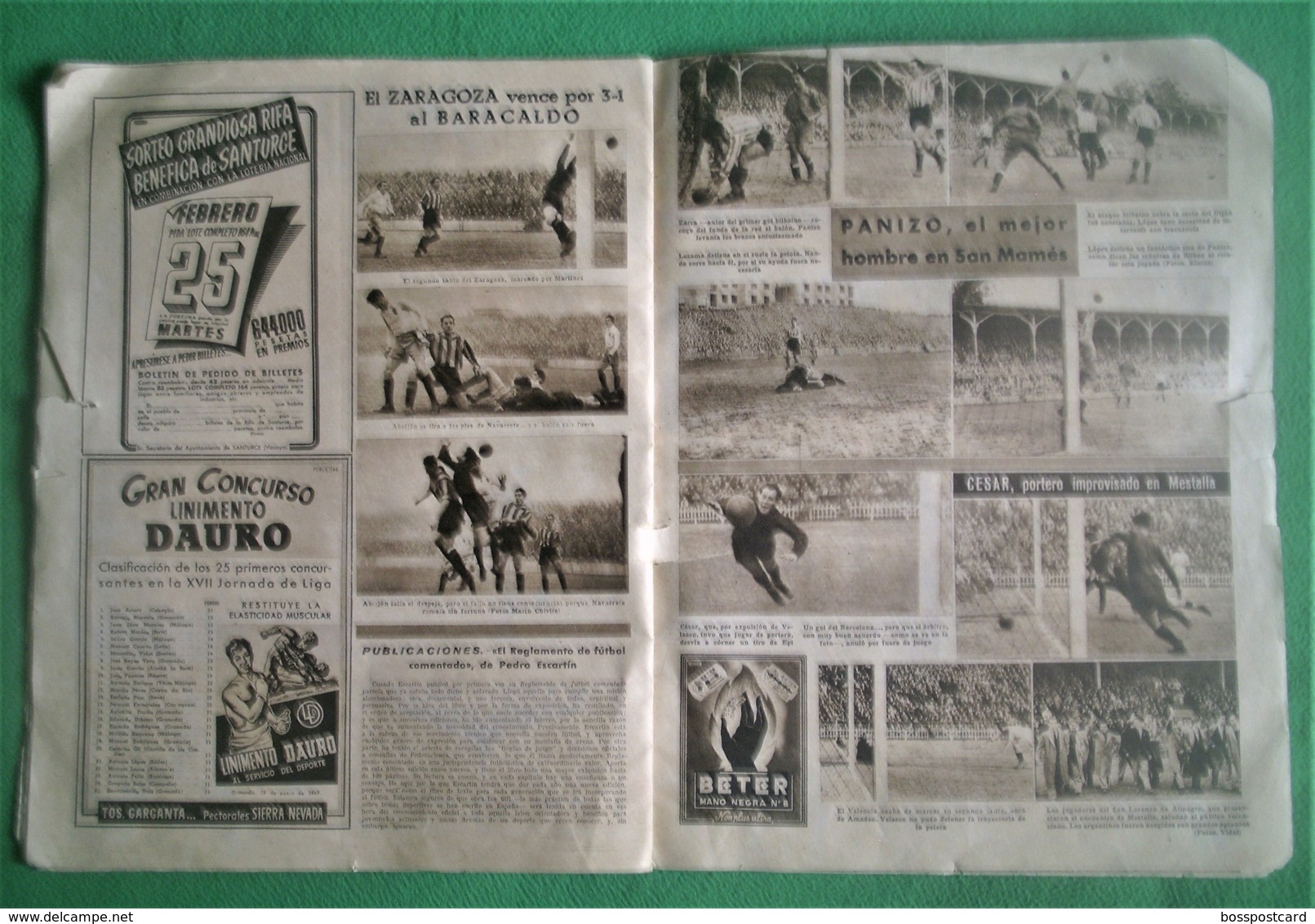 Madrid - Barcelona -  España - Periódico A Marca de 1947 - Fútbol - Football - Estadio - Stadium