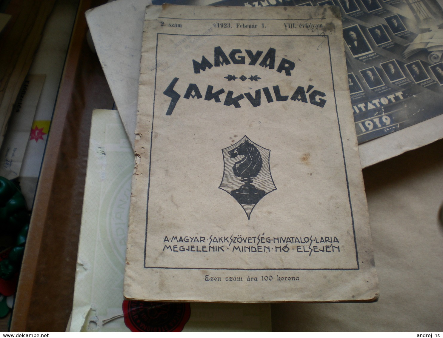 Chess Magyar Sakvilag 1923 - Sports