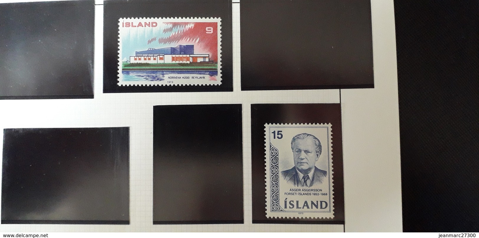 Islande Album Safe 1971 1984 42 Timbres Oblitérés Liquidation - Collections, Lots & Séries