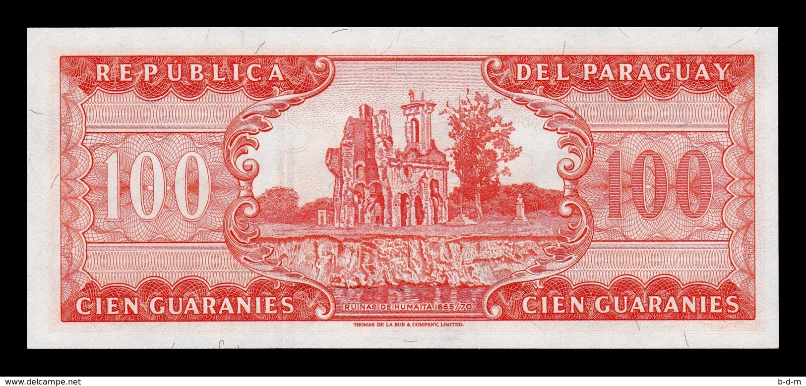 Paraguay 100 Guaraníes L.1952 (1963) Pick 199b SC UNC - Guyana