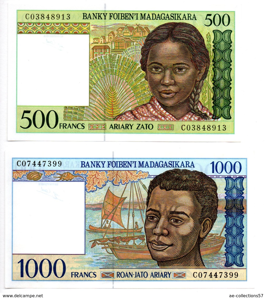 Madagascar / Lot De 2 Billets  / NEUF - Madagaskar