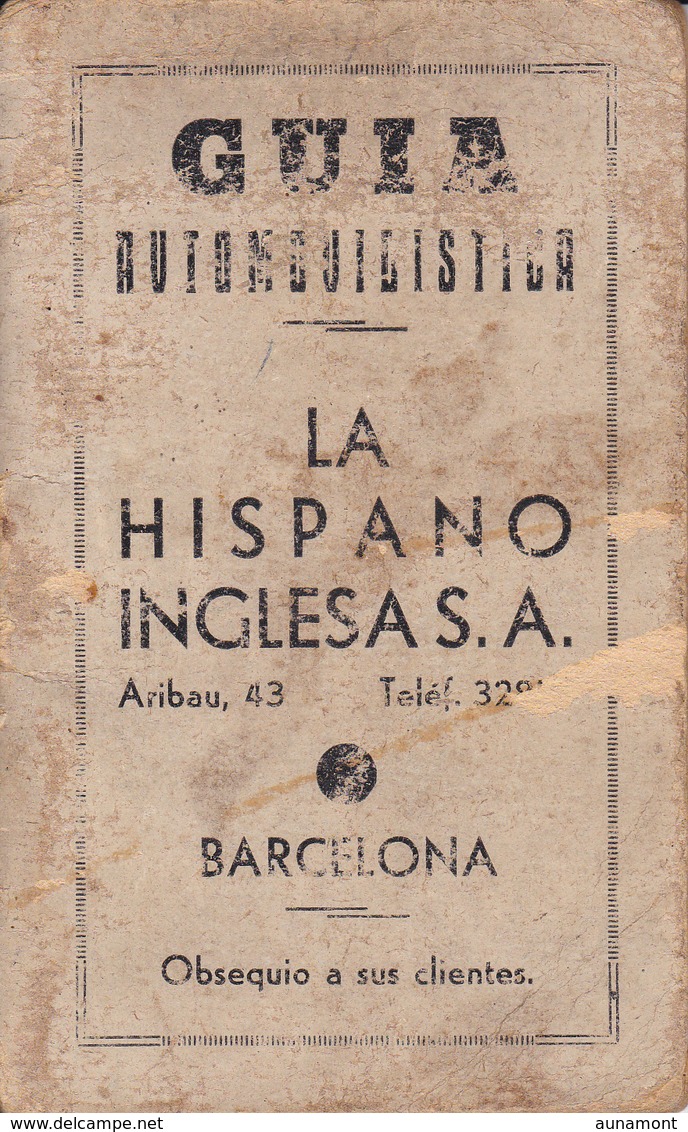 Guia Automovilistica-1933-La Hispano Inglesa, S.A.--7,5x12 - Programma's