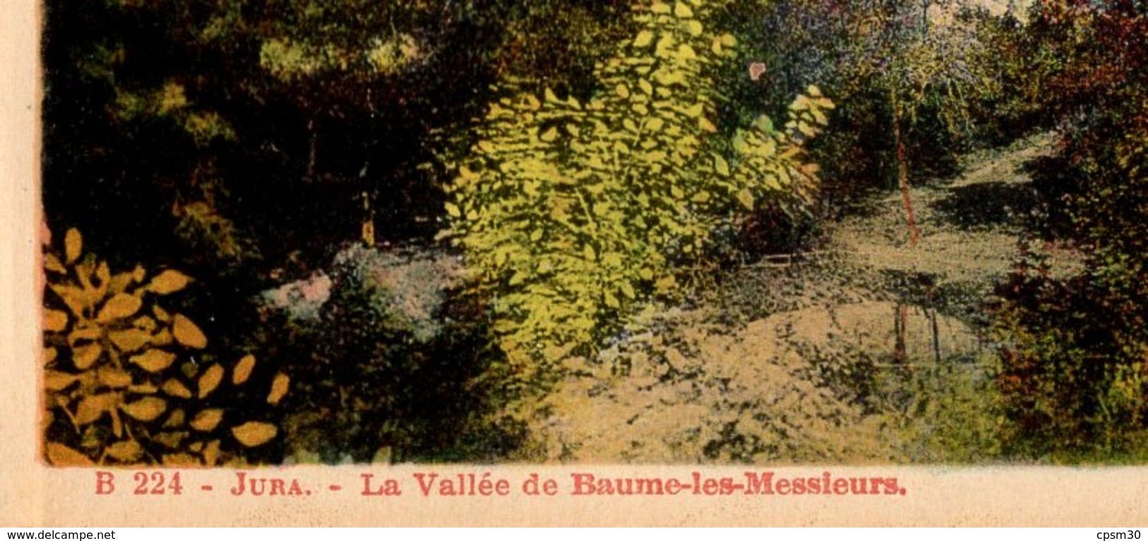 CP 39 Jura, La Vallée De Baume-les-Messieurs N° B224 édition Chocolat Cantaloup-Catala, Format 9.5 X 23 Cm - Baume-les-Messieurs