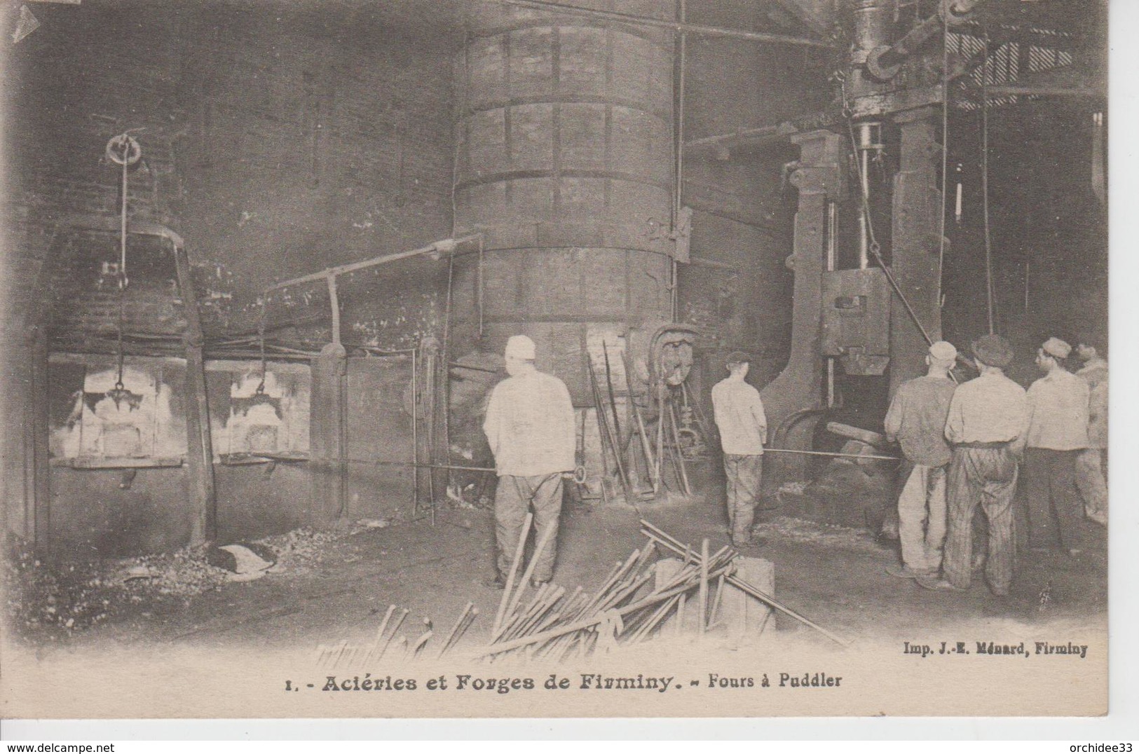 CPA Firminy - Aciéries Et Forges De Firminy - Fours à Puddler (belle Scène) - Firminy