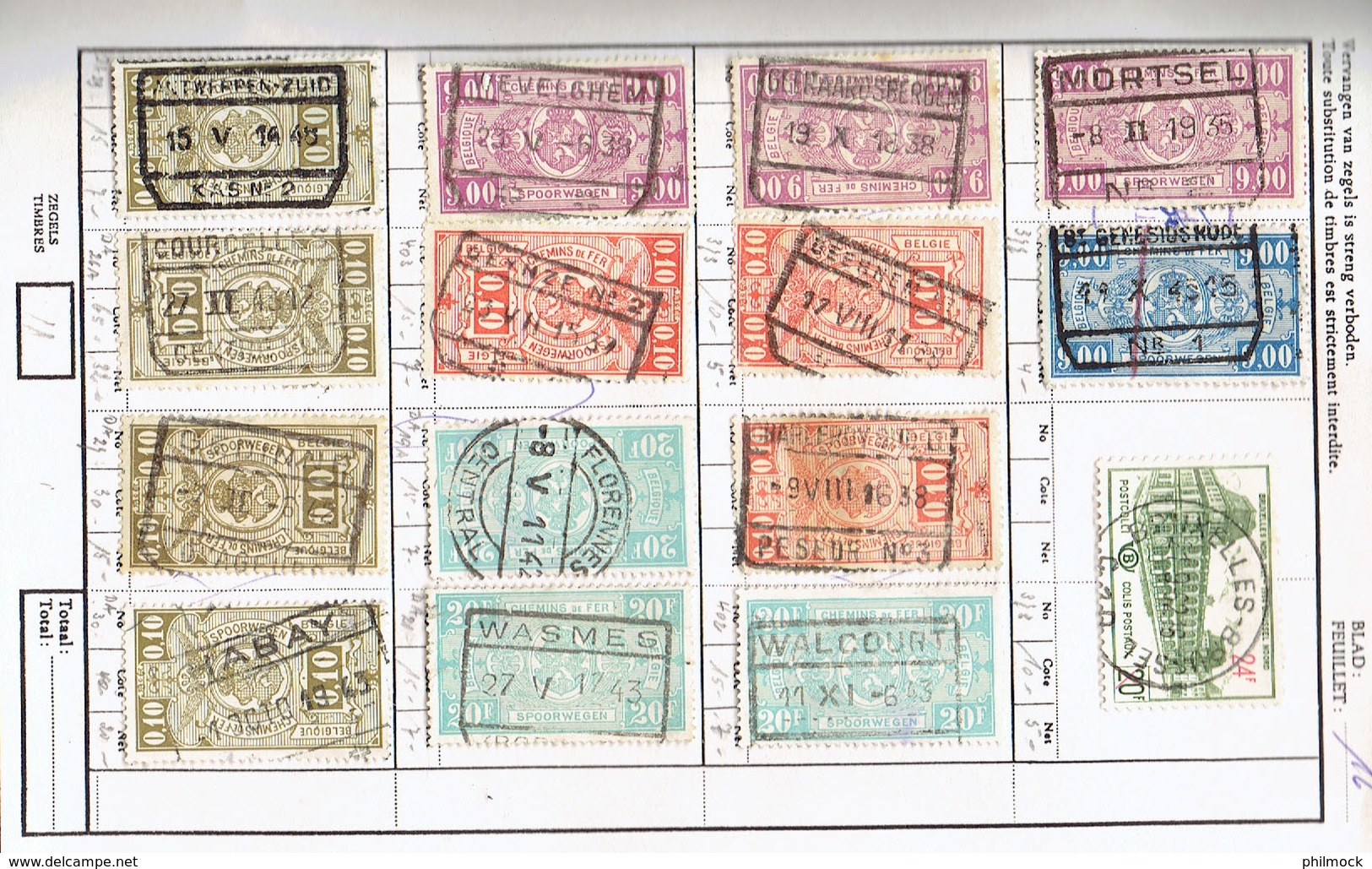 2 carnets d'échanges timbres CF avec belles oblitérations - envoi non normalisé gratuit en Belgique