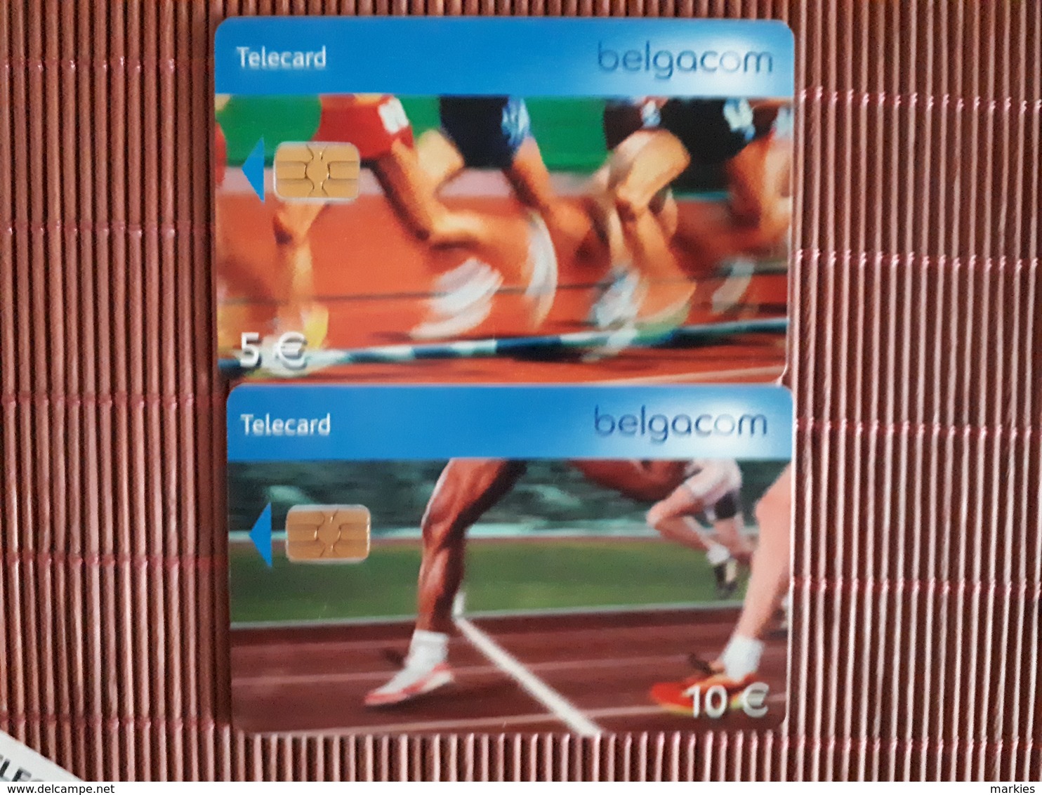 2 Phonecards Sport  Belgium 5 Euro + 10 Euro Used - Avec Puce