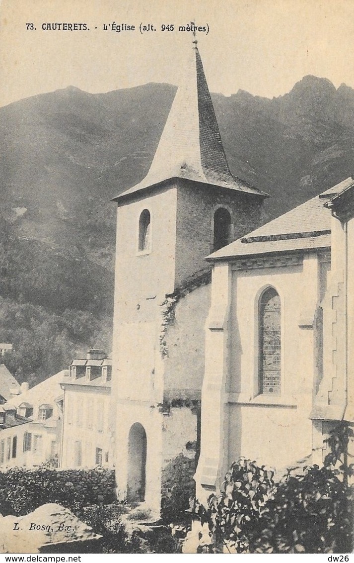 Cauterets (Hautes-Pyrénées) L'Eglise - Publicité S. Semtob, Bordeaux - Carte N° 73 Non Circulée - Cauterets