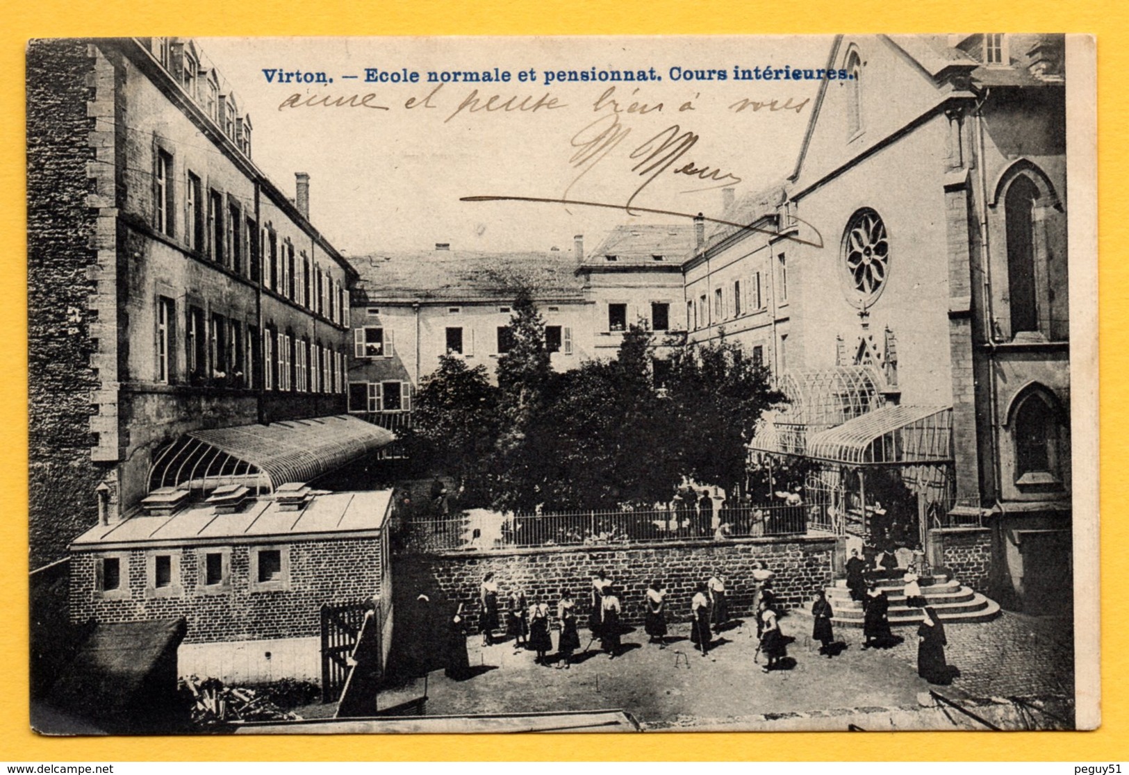 Virton. Ecole Normale Et Pensionnat De L'Immaculée Conception. Cour Intérieure. 1908 - Virton