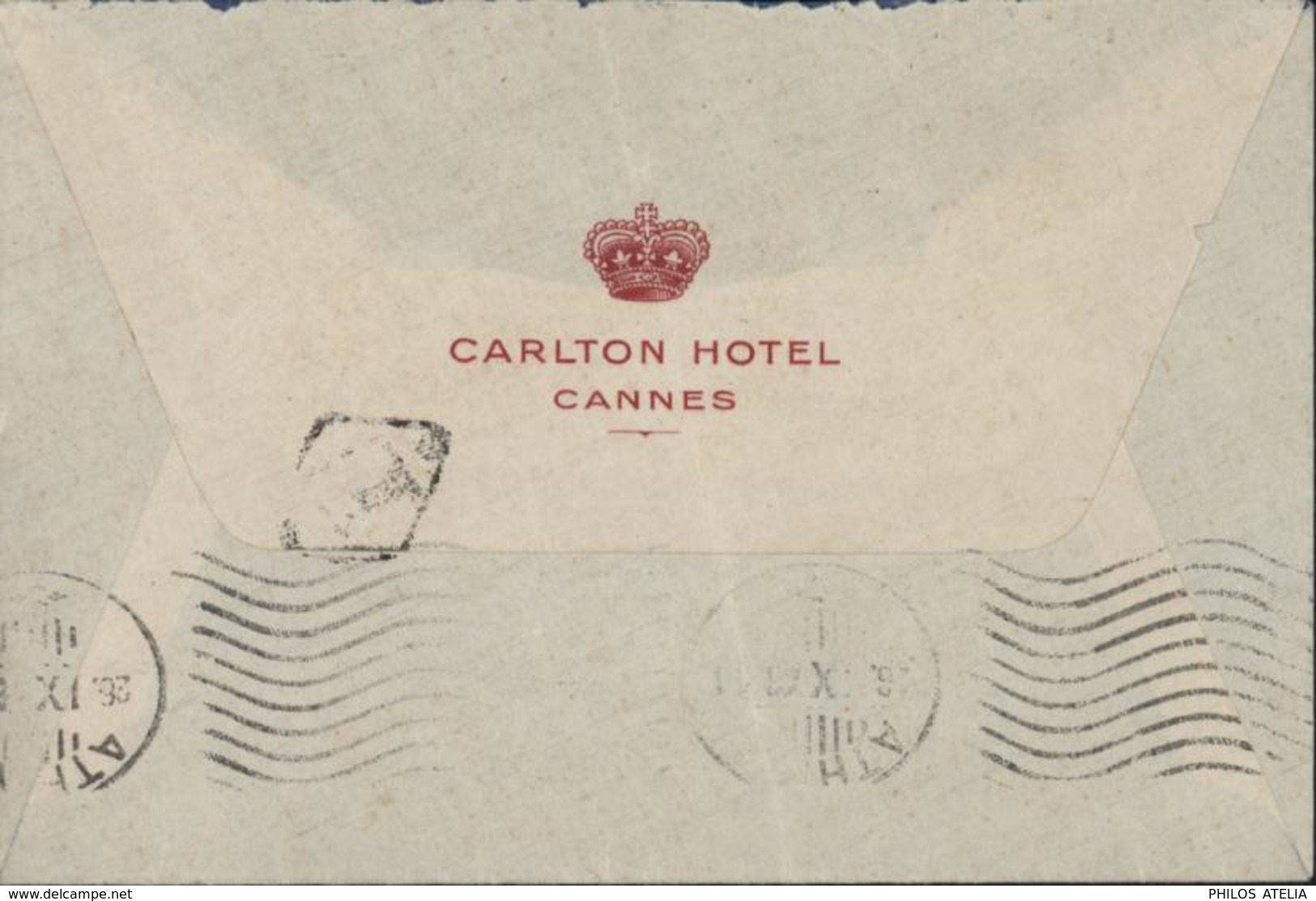 YT 727 Marianne Gandon 15 F Seul Sur Lettre CAD Cannes 19 9 46 Pour La Grèce Athènes Hôtel Carlton Par Avion - 1921-1960: Modern Period