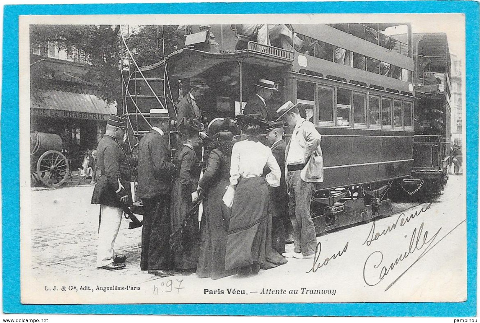 PARIS VECU - Attente Au Tramway - Lotti, Serie, Collezioni