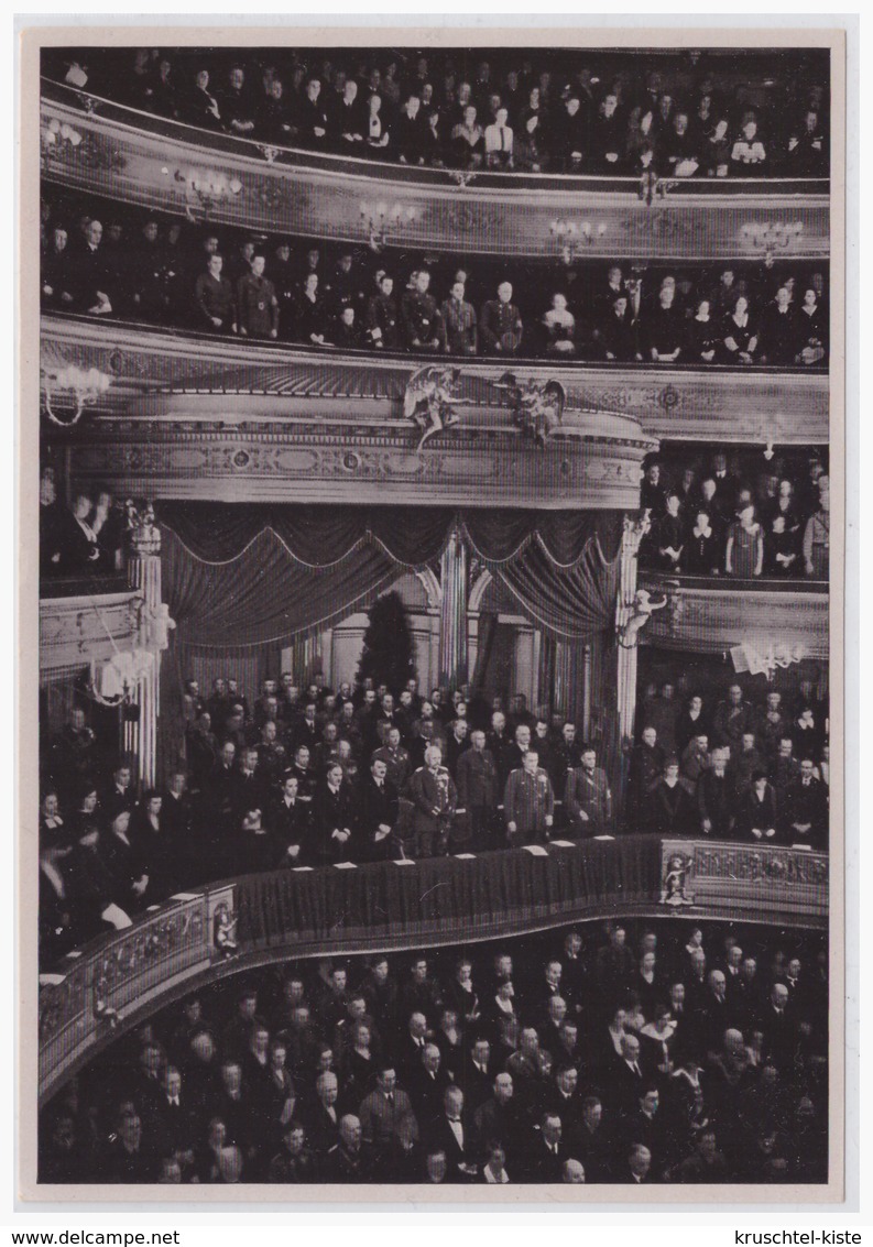 DT- Reich (002280) Propaganda Sammelbild "Adolf Hitler" Bild 71,Volkstrauertag 1934,Die Feier In Der Berliner Staatsoper - Briefe U. Dokumente