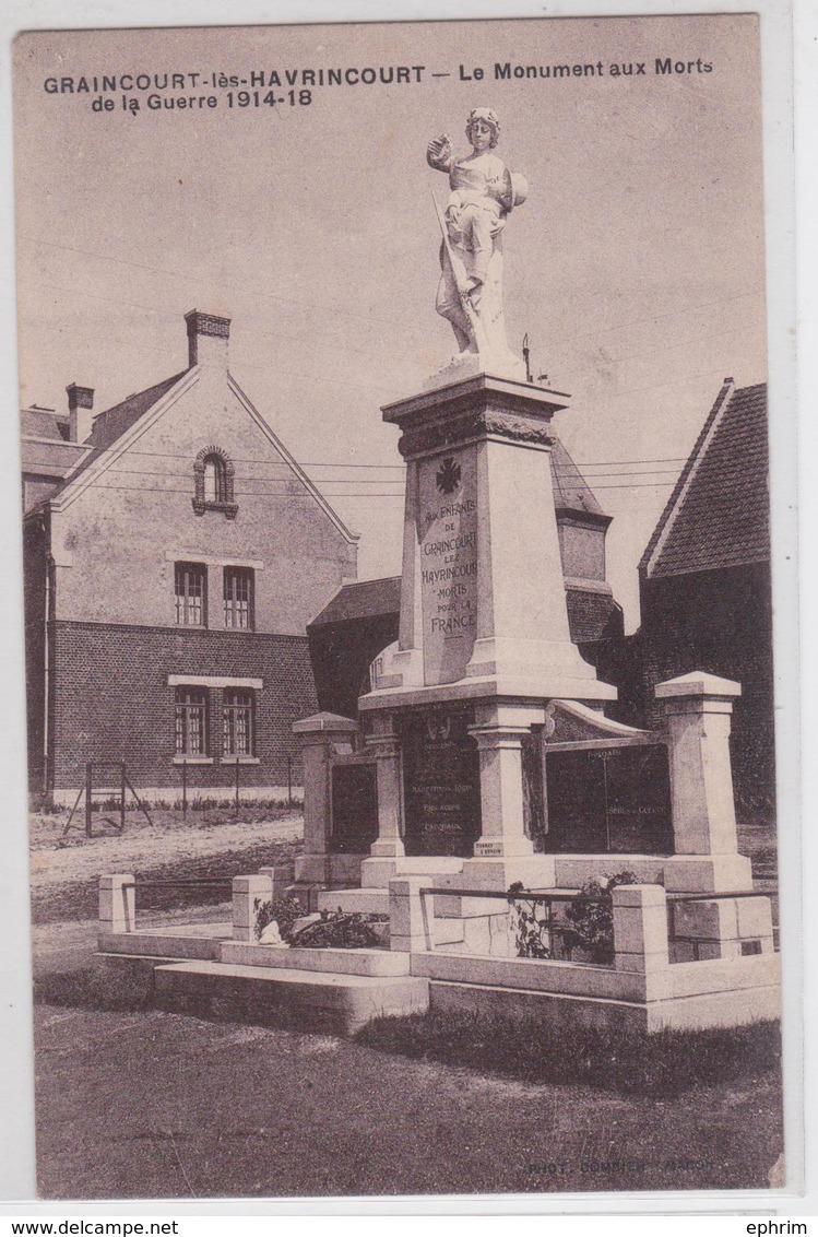 62 Graincourt-les-Havrincourt - Le Monument Aux Morts - Autres & Non Classés