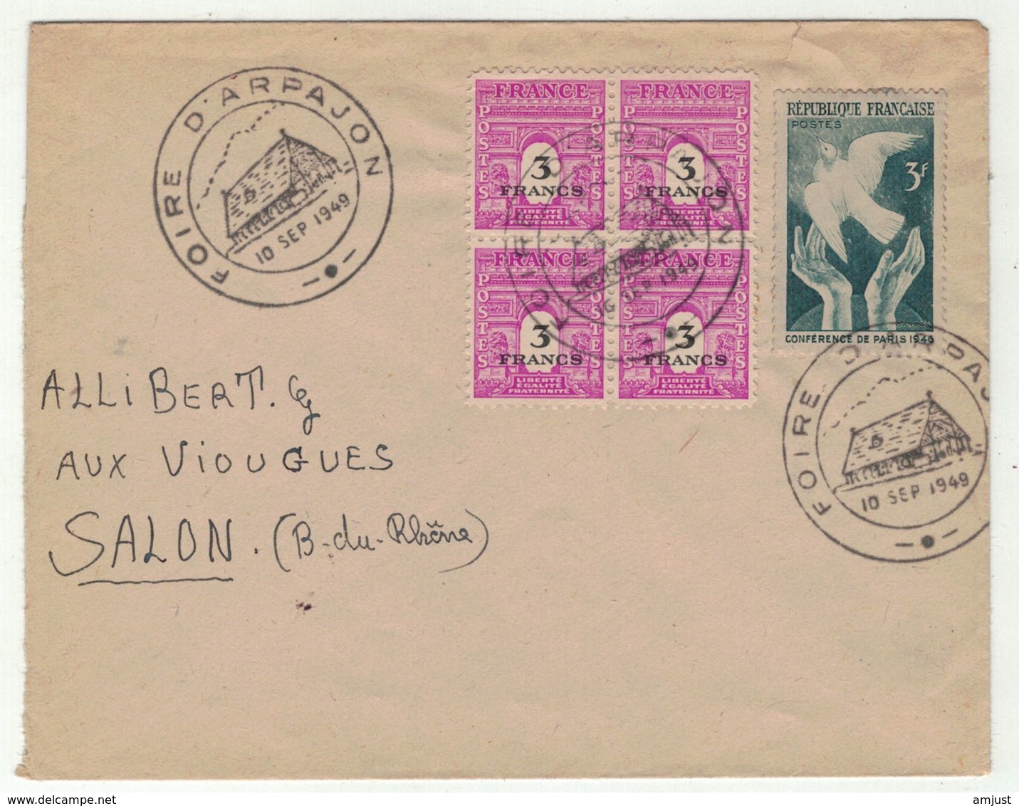 France // 1945-1949 // Lettre De Foire D'Arpajon - Briefe U. Dokumente