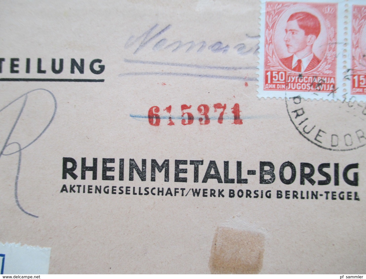 Jugoslawien 1940 Einschreiben / Reko Prijedor - Berlin Tegel Mehrfachzensur Der Wehrmacht OKW Geöffnet Und Geprüft! - Storia Postale