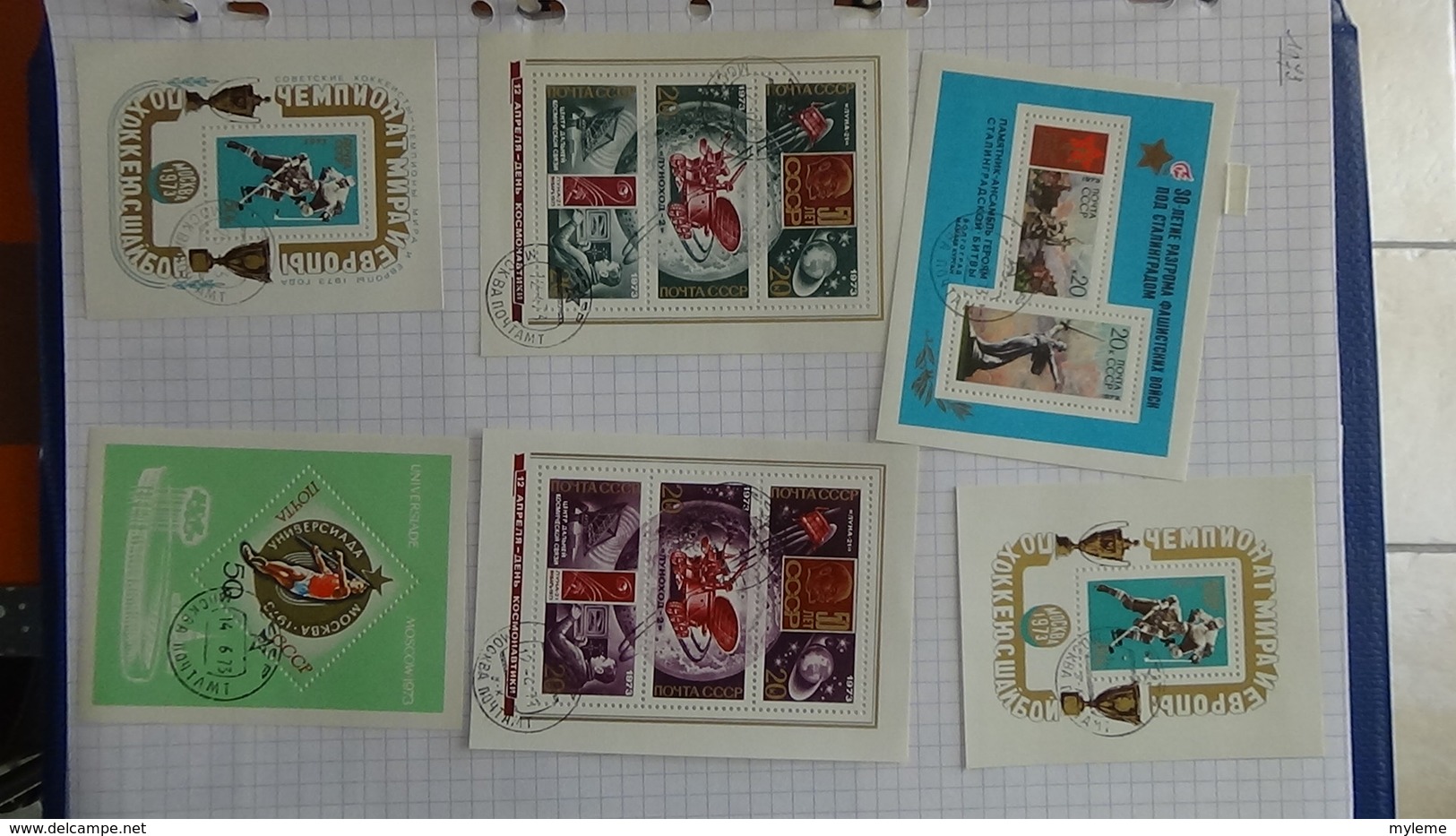 B384 Collection timbres oblitérés et environ 200 blocs d'URSS. A saisir !!!