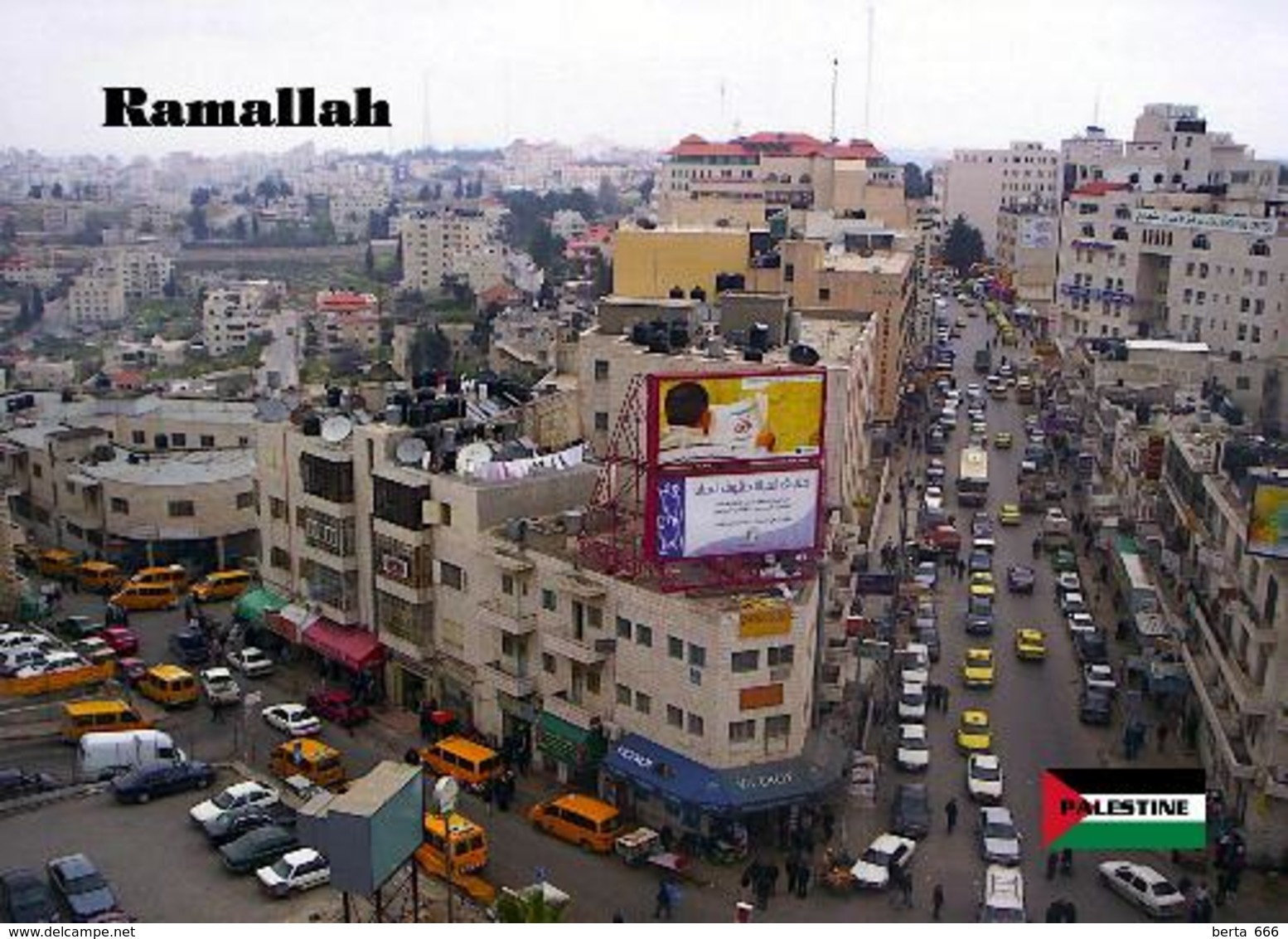 Palestine Ramallah Overview New Postcard Palästina AK - Palästina