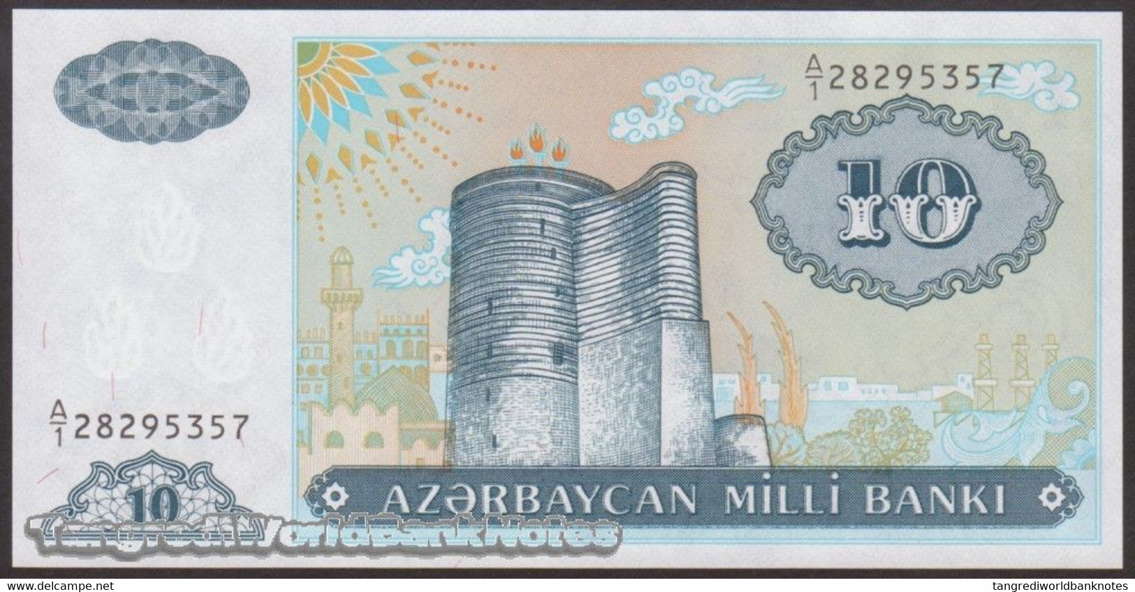 TWN - AZERBAIJAN 16 - 10 Manat 1993 Prefix A/1 UNC - Arzerbaiyán