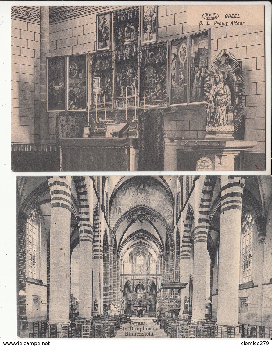 GHEEL   De Kerk   5 Cartes    2 Scan - Geel