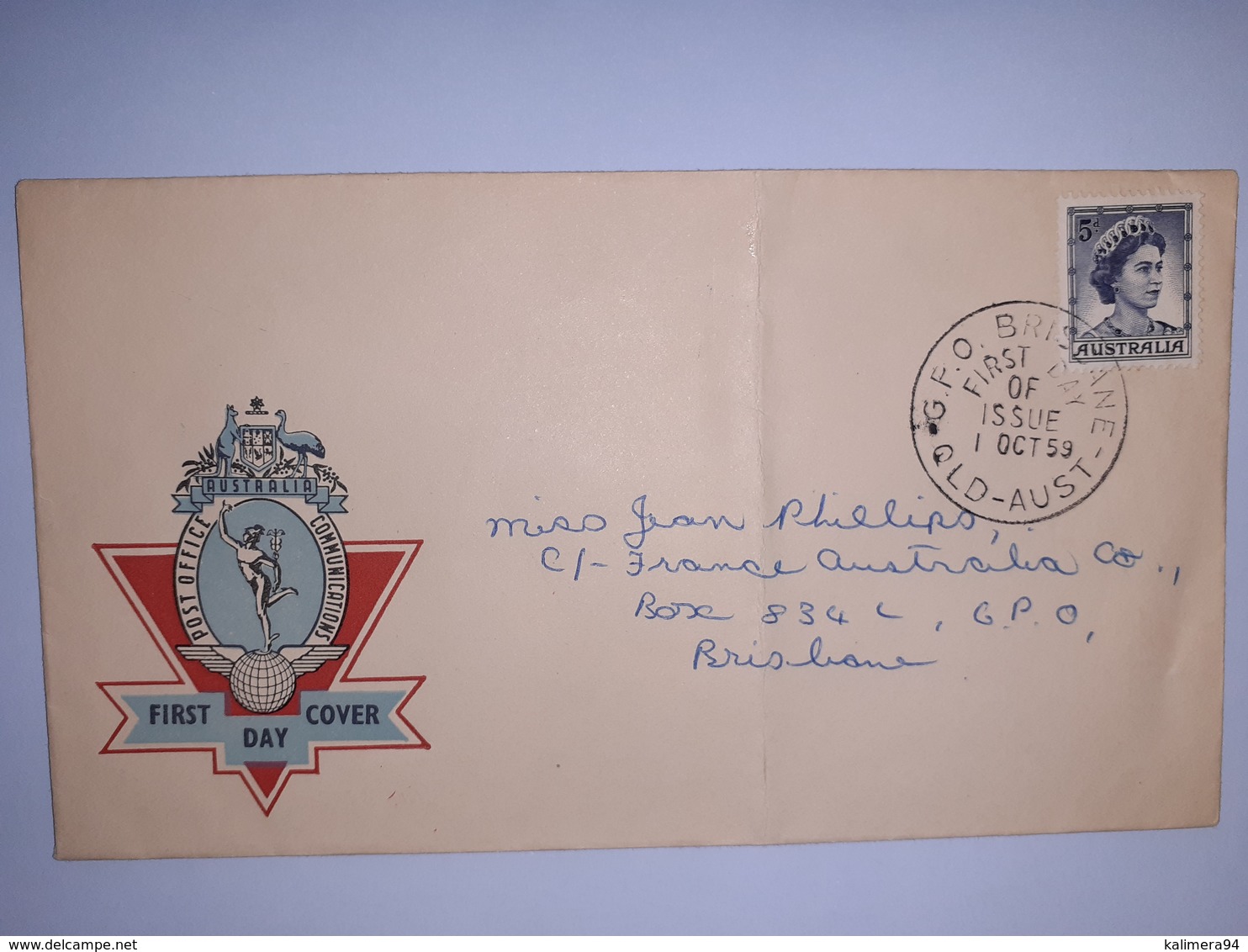 AUSTRALIE  /  FIRST DAY COVER  /  Cachet De BRISBANE (1959 ) - Premiers Jours (FDC)