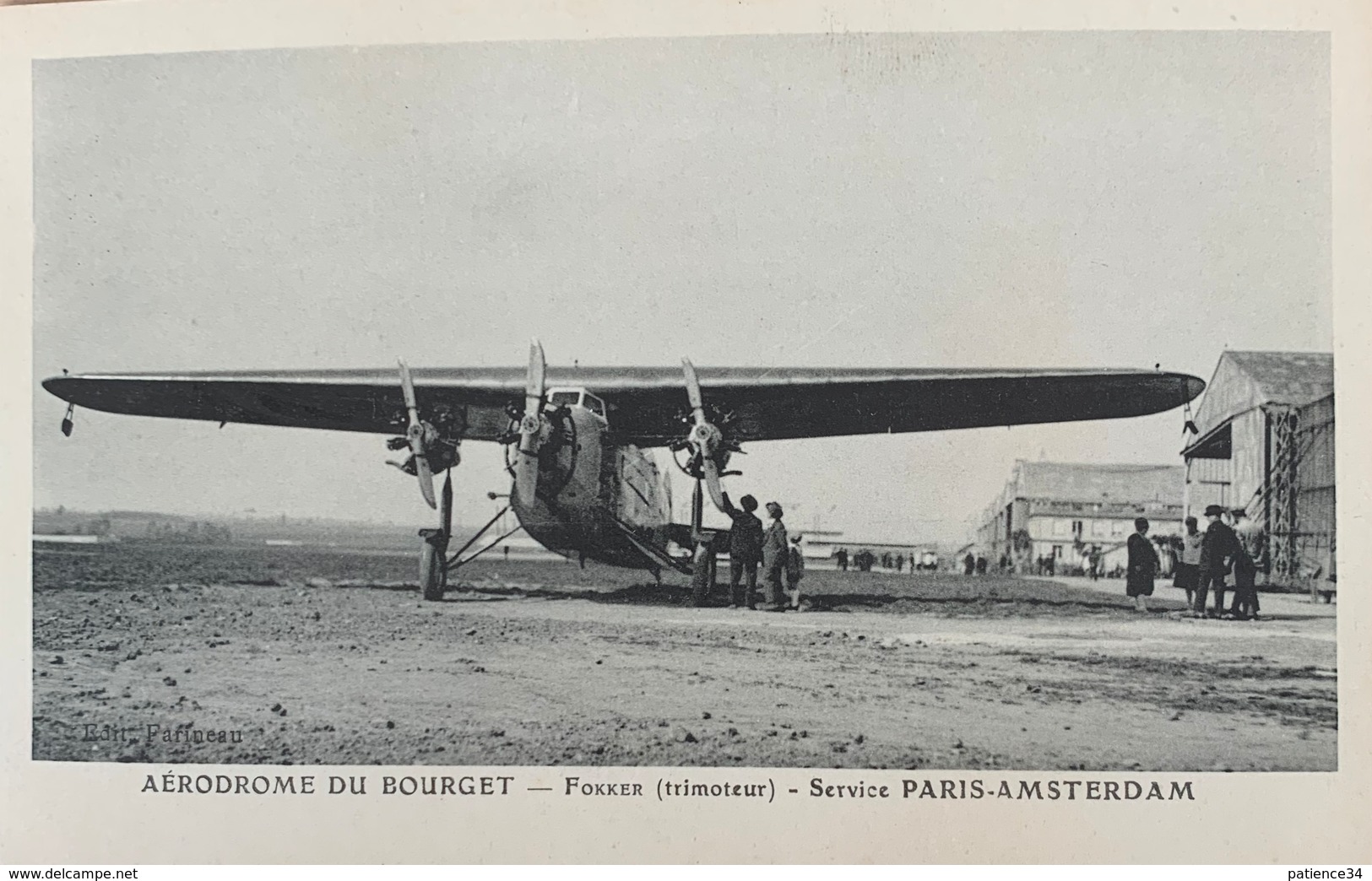 Aérodrome Du Bourget - FOKKER - Service PARIS-AMSTERDAM - Aérodromes