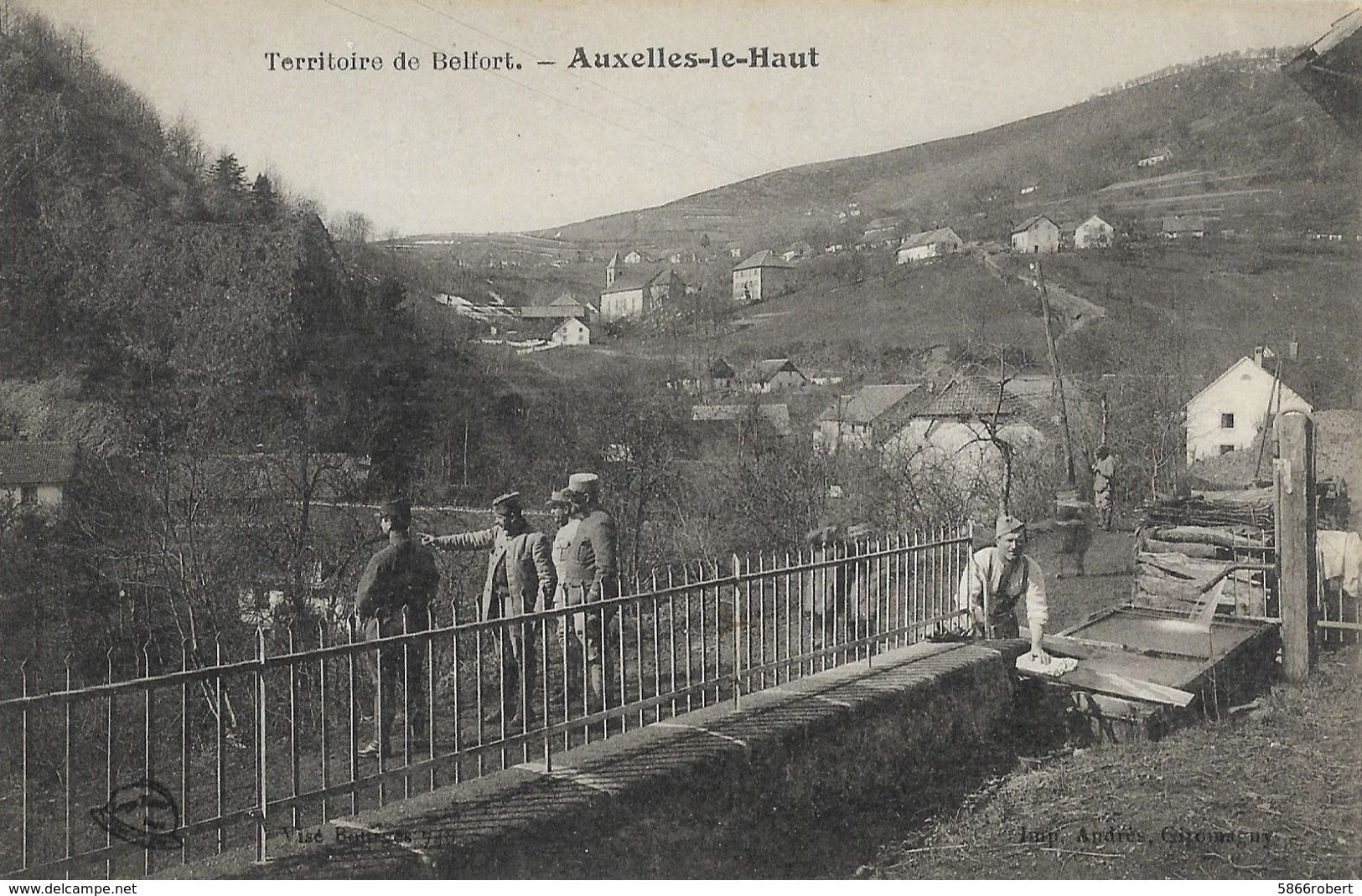 CARTE POSTALE ORIGINALE ANCIENNE : AUXELLES LE HAUT ANIMEE TERRITOIRE DE BELFORT (90) - Other & Unclassified