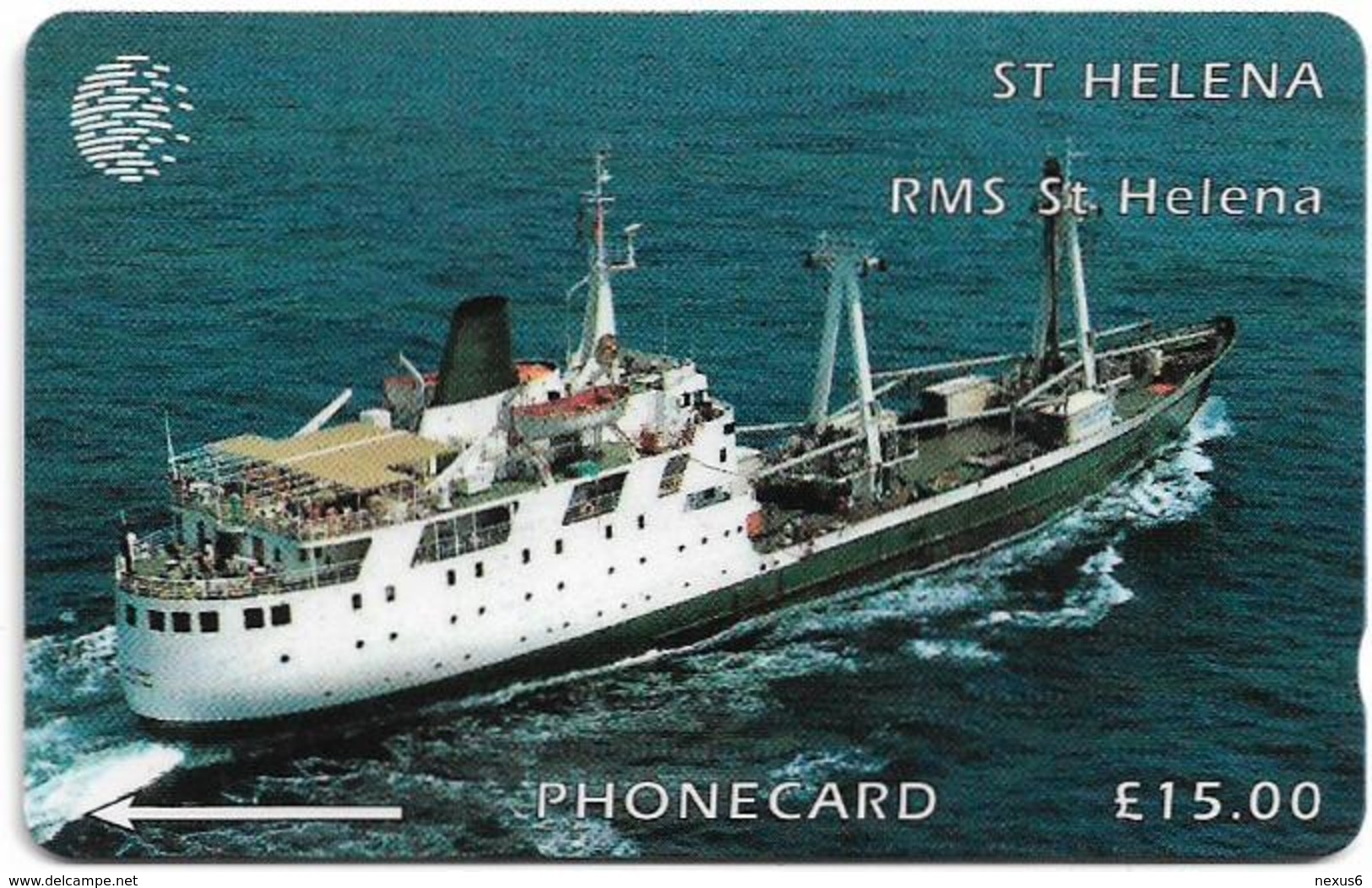 St. Helena - C&W - GPT - Ships - R.M.S. St. Helena (1977-1990) - 5CSHC (Dashed Ø), 1.500ex, Used - St. Helena Island