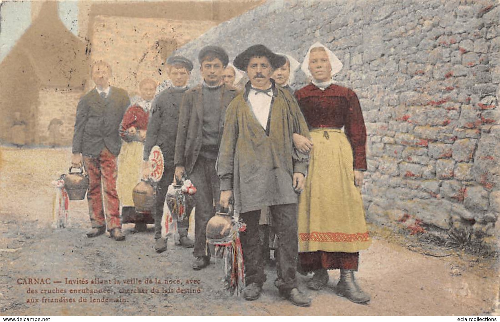 Carnac          56        Invités Allant A La Noce Avec Des Cruches Enrubannées           (voir Scan) - Carnac