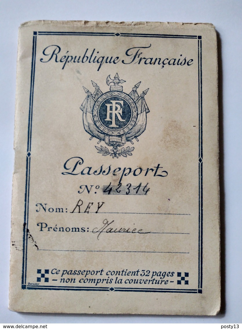 WW2 - PASSEPORT FRANÇAIS DÉLIVRÉ POUR L' ALLEMAGNE - 1943 - Préfecture Du Rhône -  Cachets - Visas - BE - Historische Dokumente